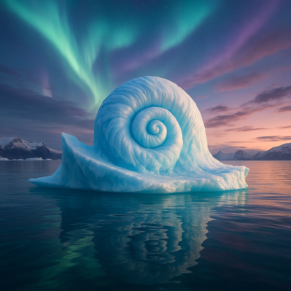 Snail-Shaped Iceberg